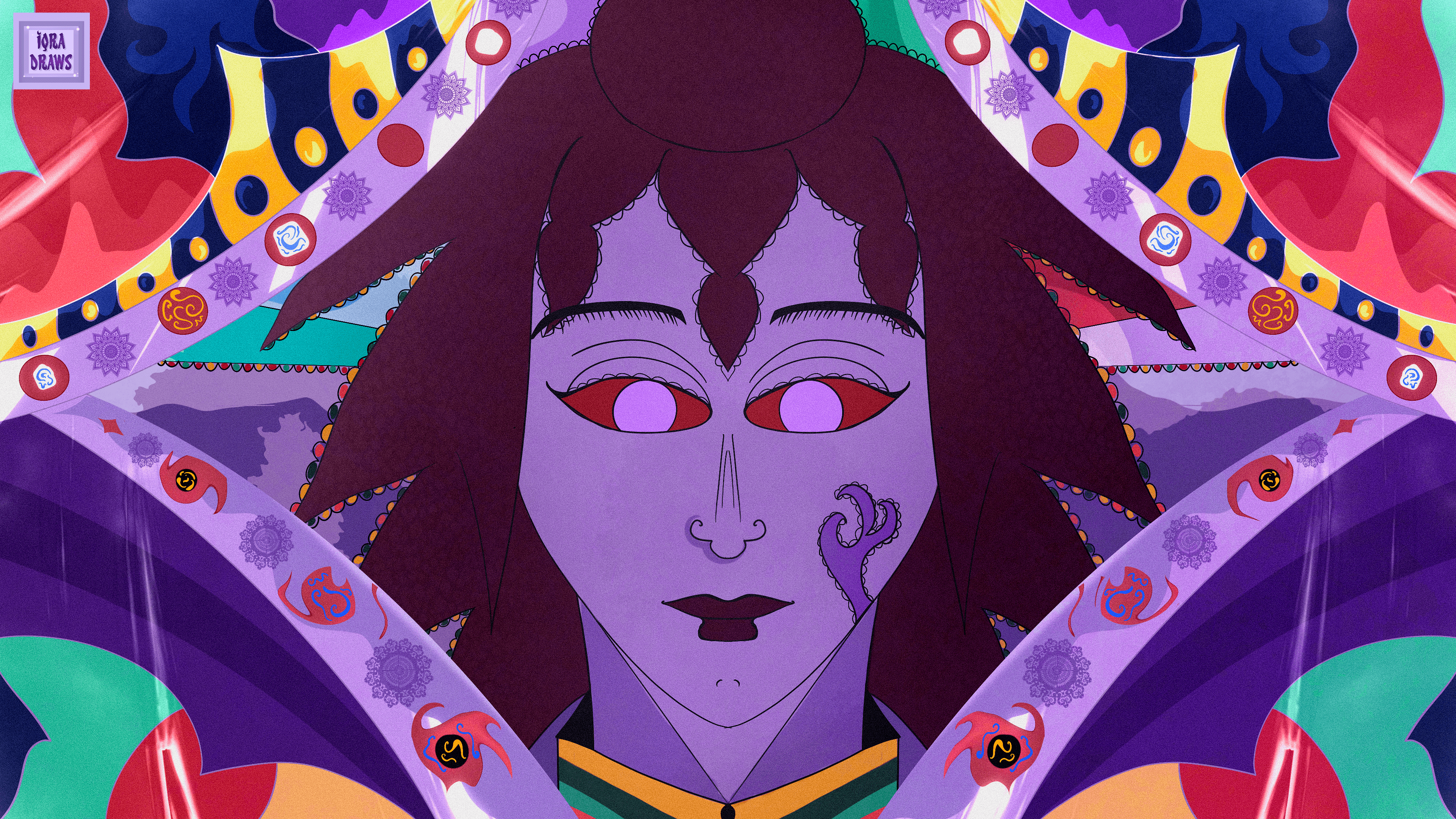 Zari Poster, stylised, Ancient Indian