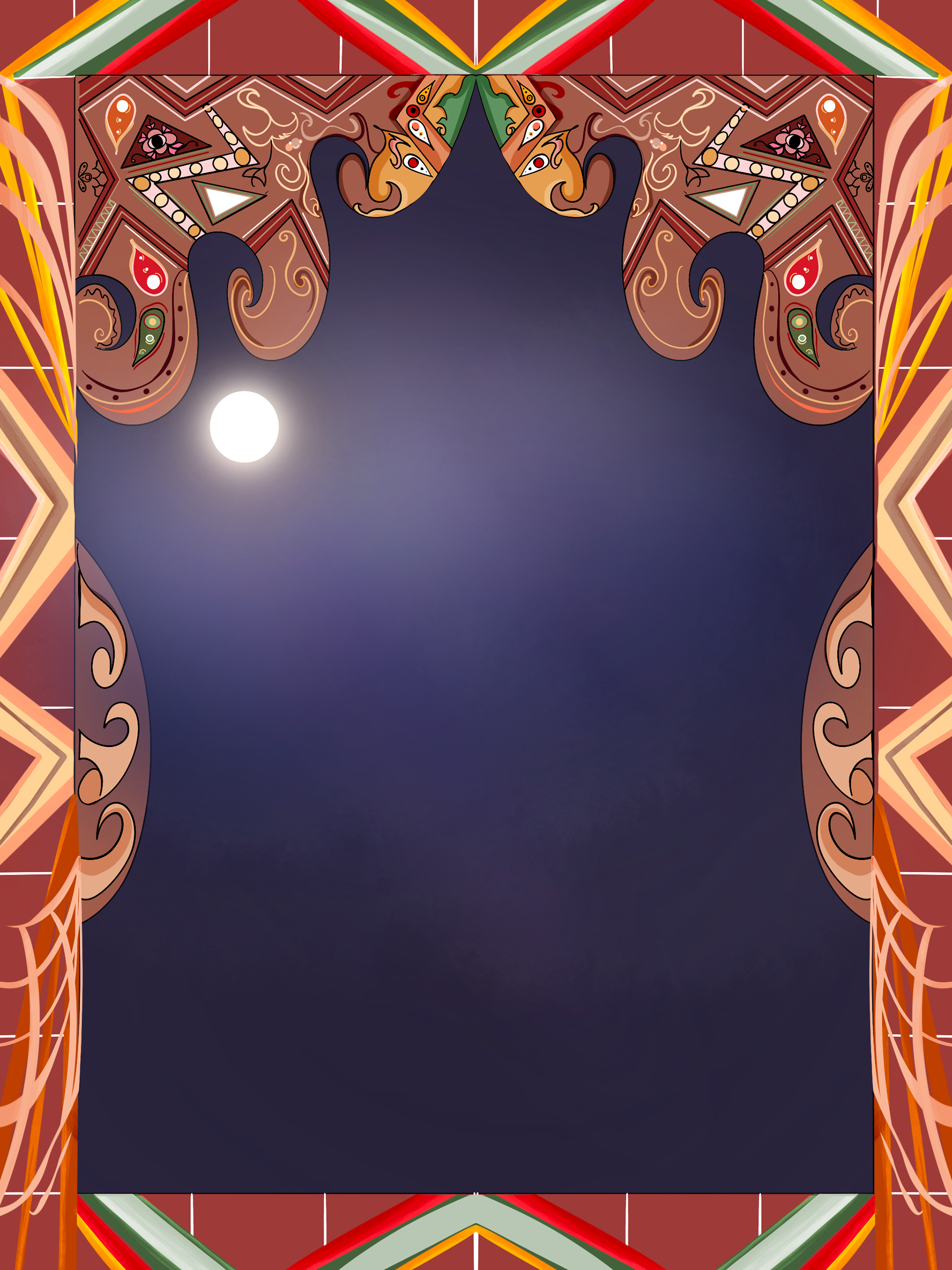 An unfinished, contemporary Mughal design.