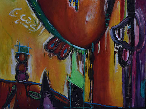 Colores sonoros (Técnica mixta, 120x90cm, 2016)