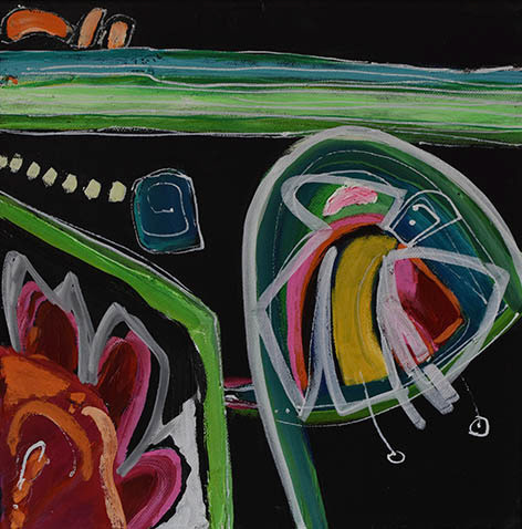 Serie Lluvia de Colores (Técnica mixta, 30 x 30 cm, 2019)