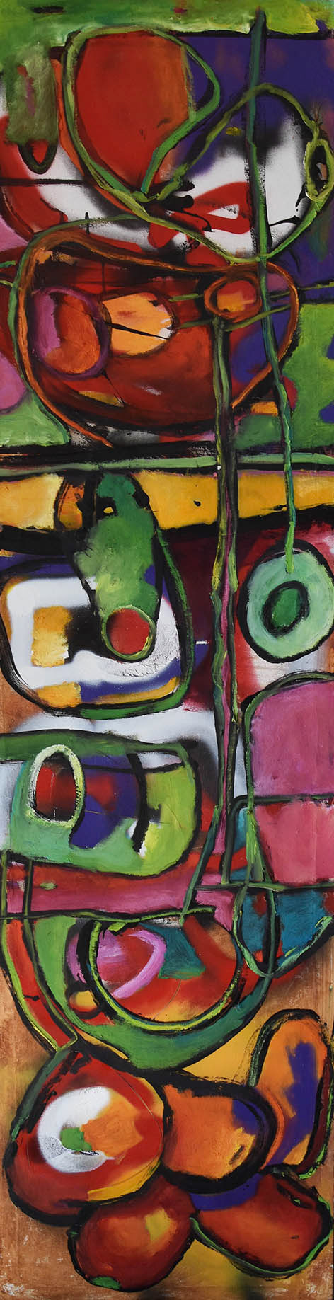 En código (Técnica acrílico, 40x150cm, 2016)