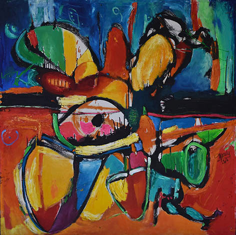 Volviendo adentro (Técnica mixta, 150x150cm, 2017)