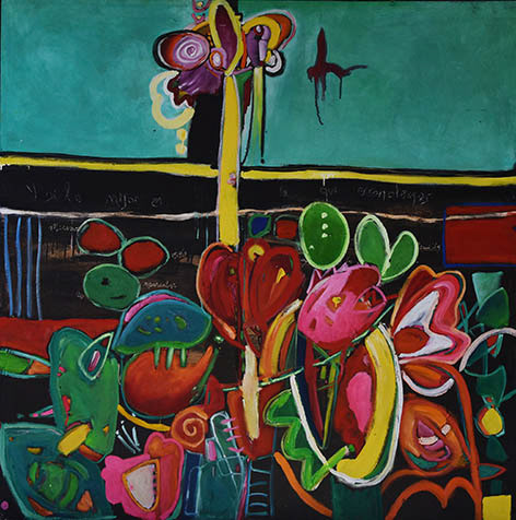 Desenterrar (Técnica mixta, 150x150cm, 2018)