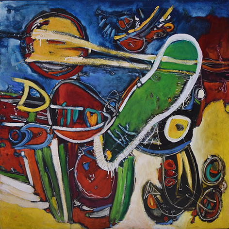 Espinado (Técnica mixta, 100x100cm, 2017)