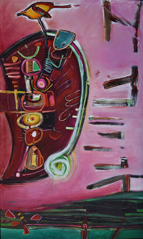 Hexagrama 2 (Técnica mixta, 250x150cm, 2019)