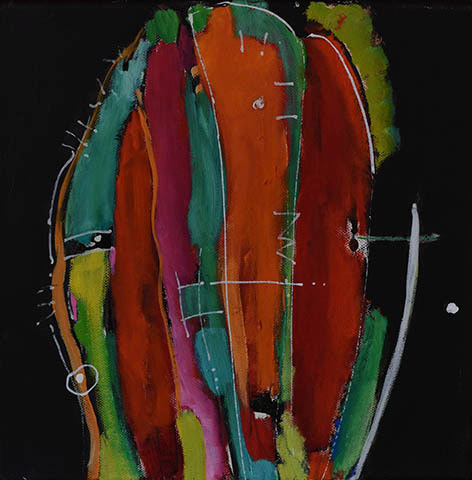 Serie Lluvia de Colores (Técnica mixta, 30 x 30 cm, 2019)