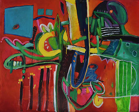 Tirar de la manta (Técnica mixta, 150x120cm, 2018)