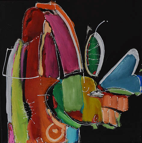 Serie Lluvia de Colores (Técnica mixta, 30 x 30 cm, 2019)