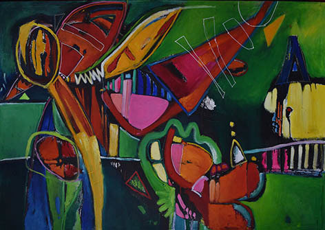 Naturaleza viva (Técnica mixta, 200x140cm, 2018)