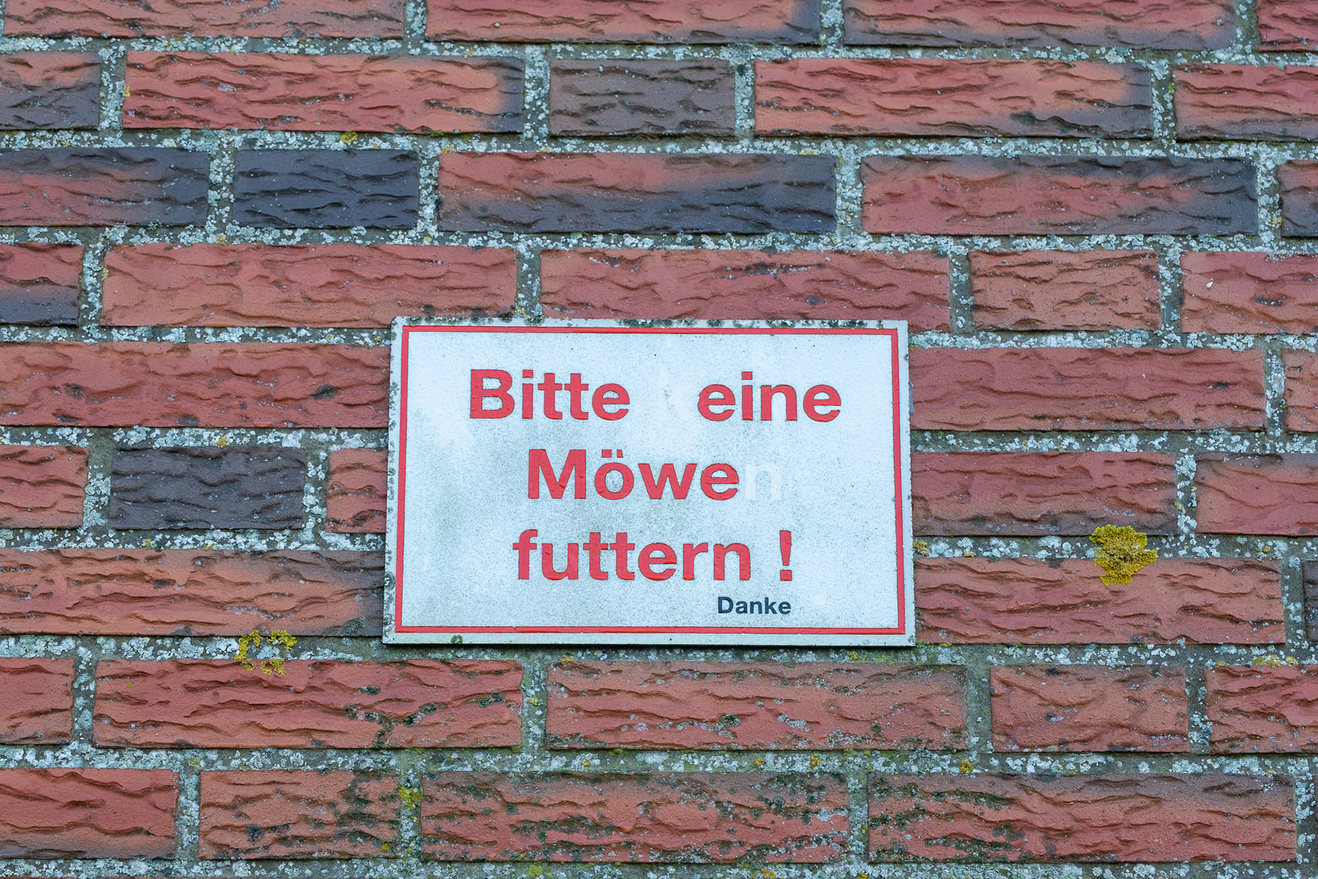 Hinweis beim Imbiss