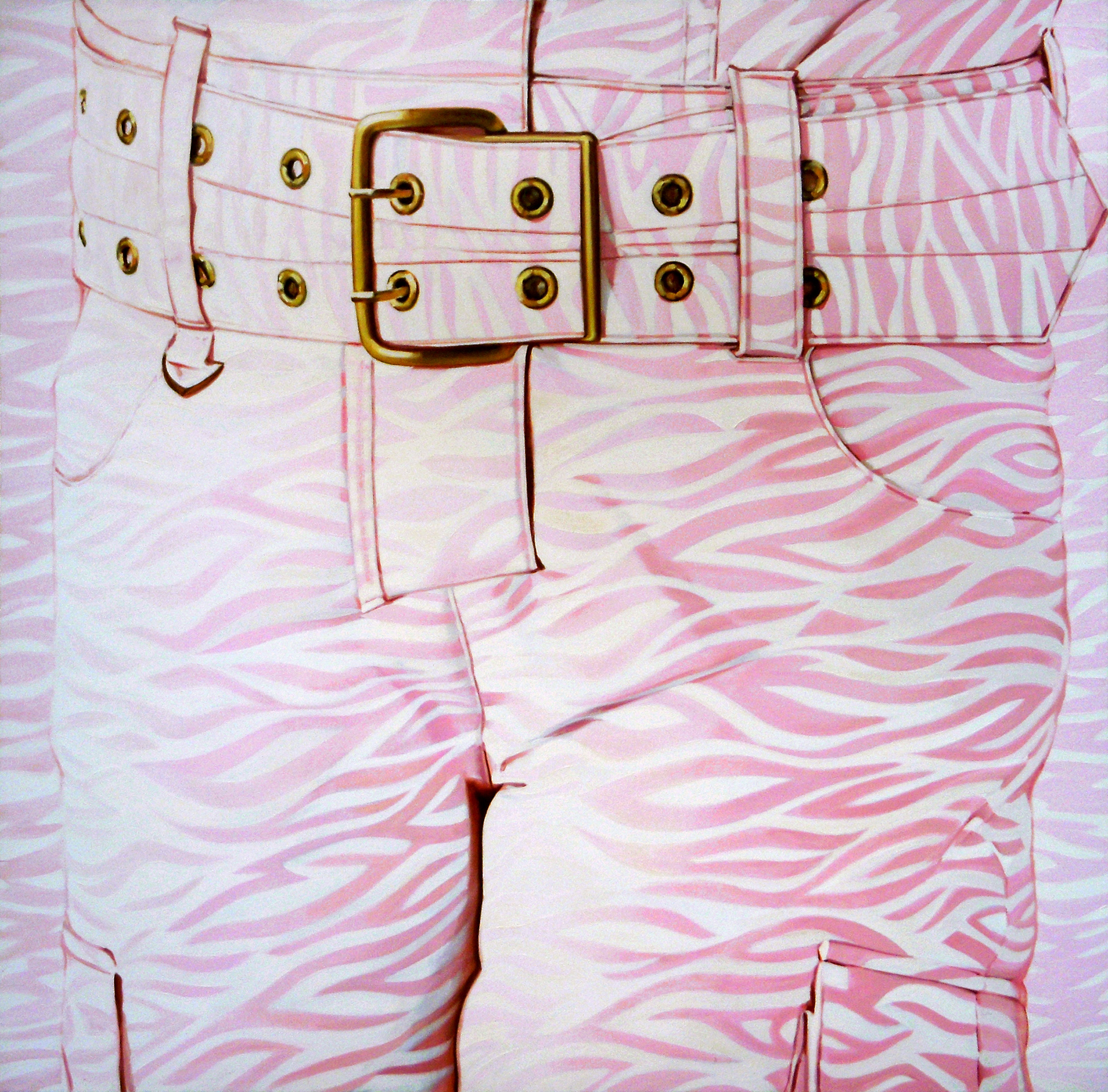 Luck Dragon Belt, 63 x 63 in, oil on canvas