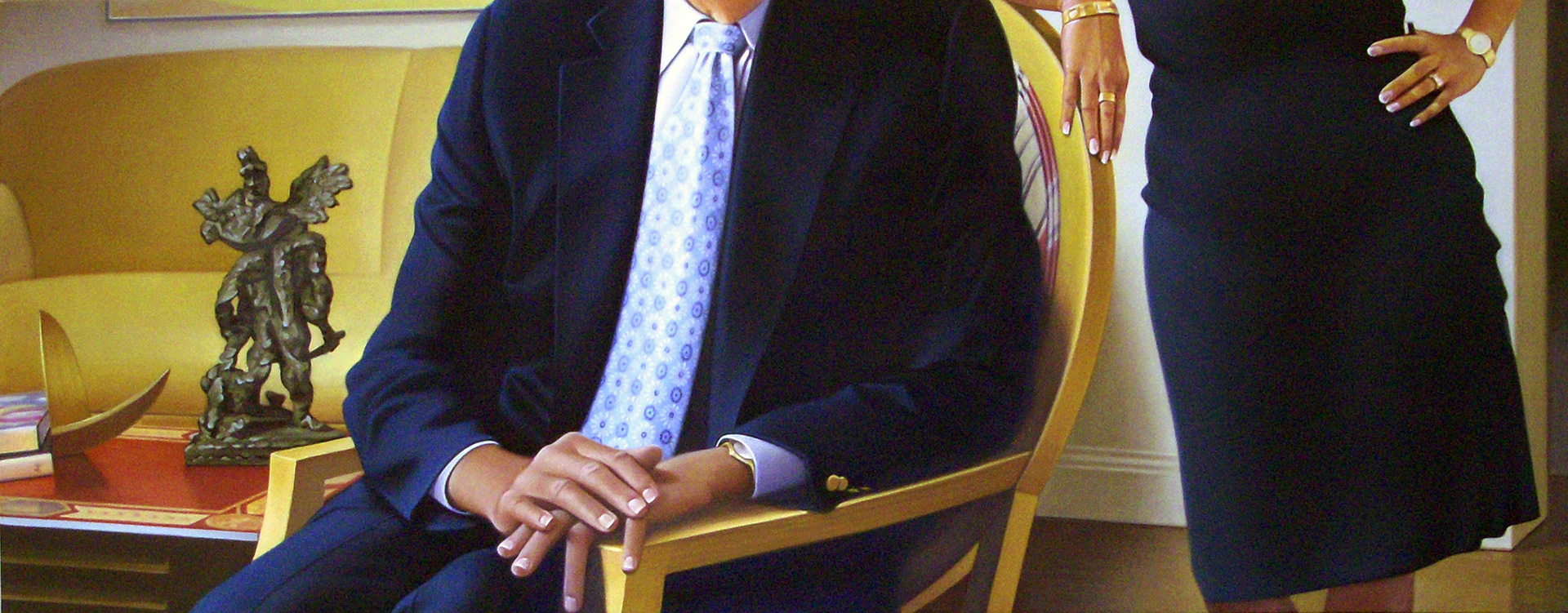 The Benefactor, 36 x 94 in, oil on canvas, 2007