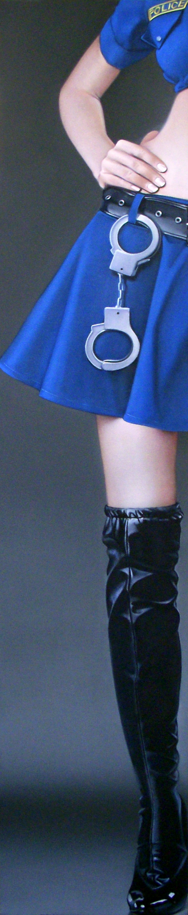 Cop 3, 84 x 17 in, oil on canvas, 2009