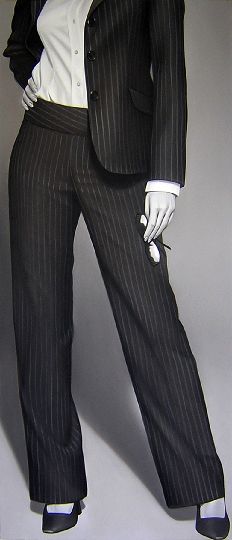 Slimming Fit, 72 x 31 in, oil on canvas, 2006