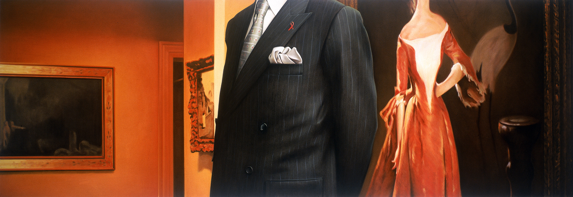 The Dealer, 41 x 120 in, oil on canvas, 2006