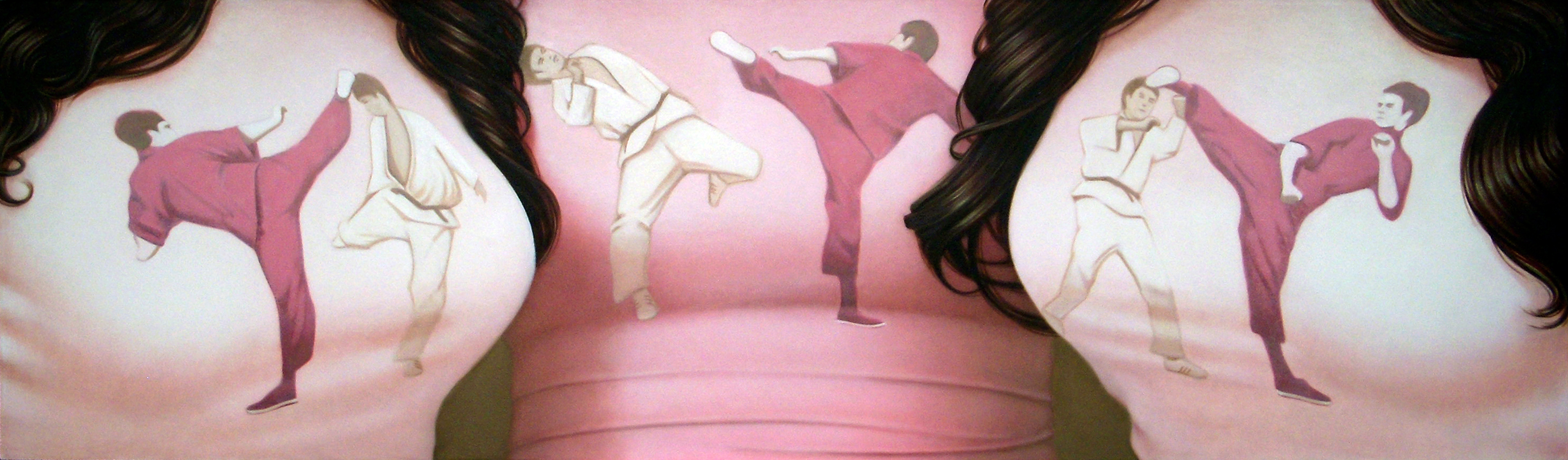 Gangbang, 27 x 92 in, oil on canvas, 2011