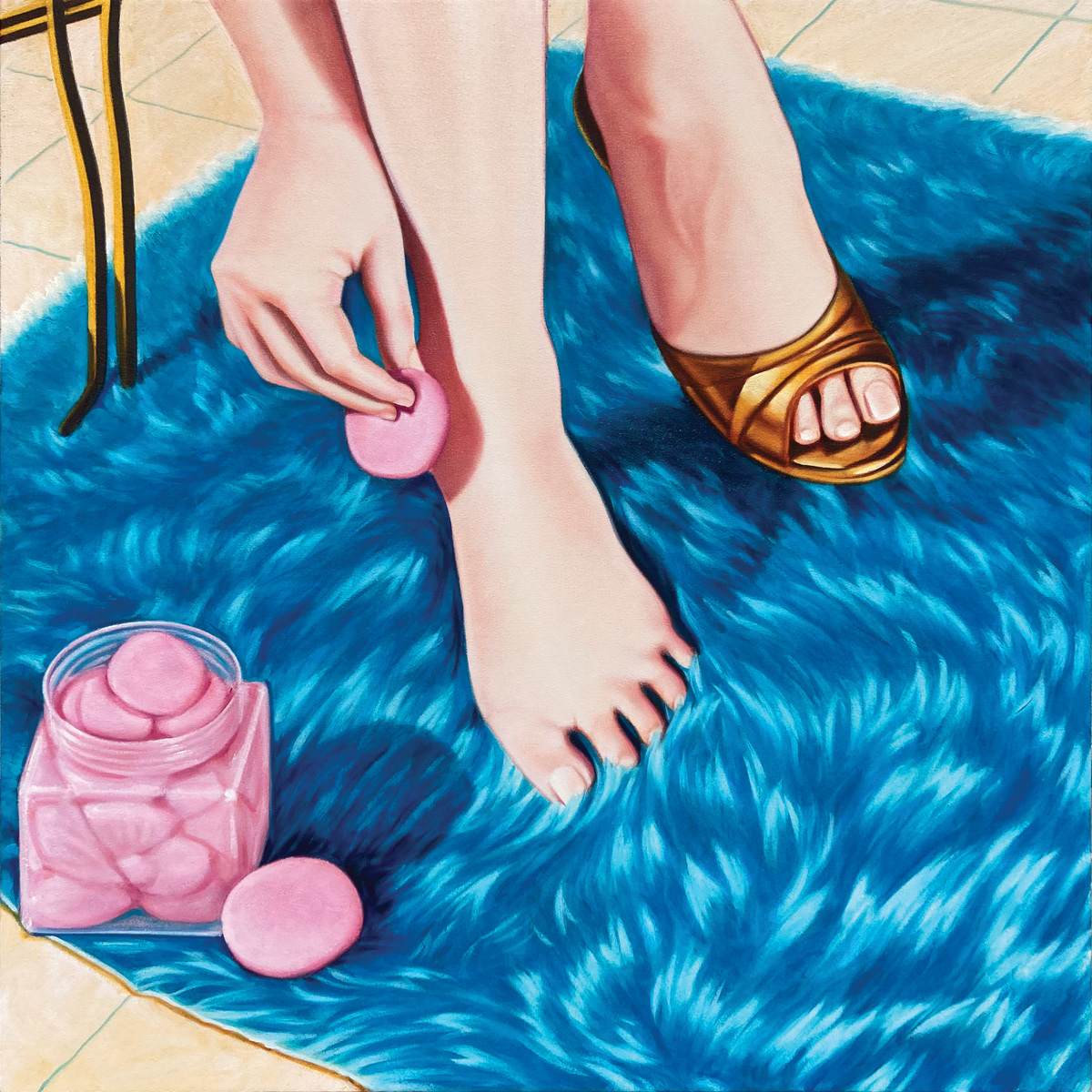 Lush Look, 30 x 30 in, oil on canvas, 2022