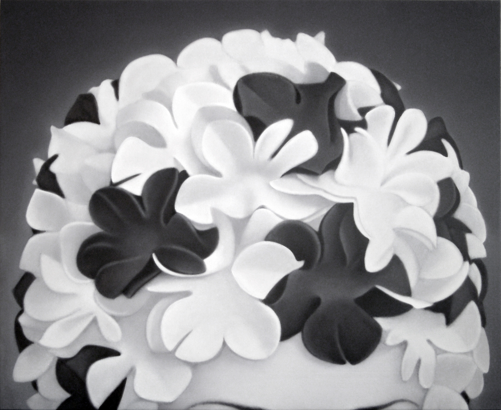 Petal Swim, 40 x 50 in, oil on canvas, 2009