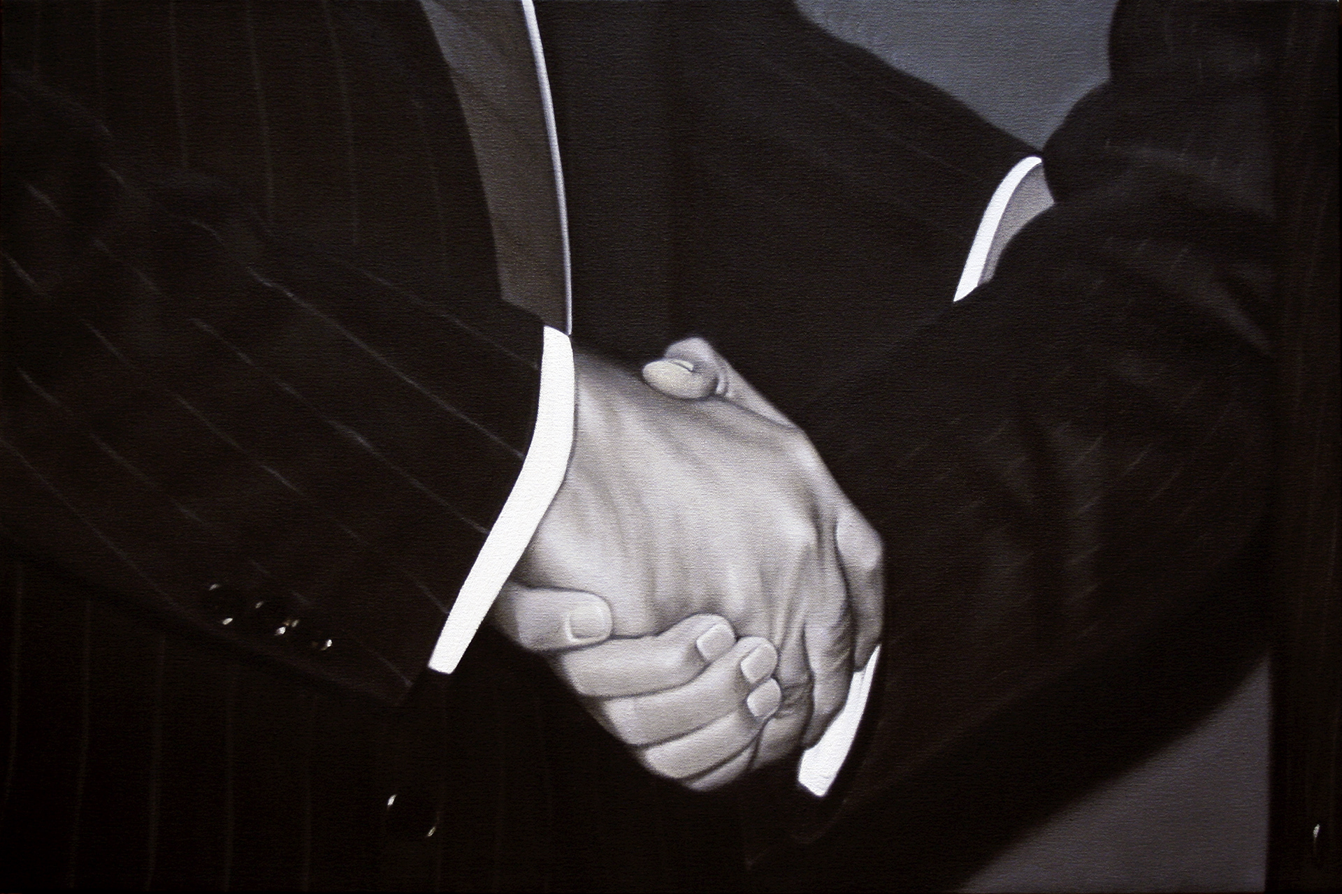 Merger, 24 x 36 in, oil on canvas, 2008