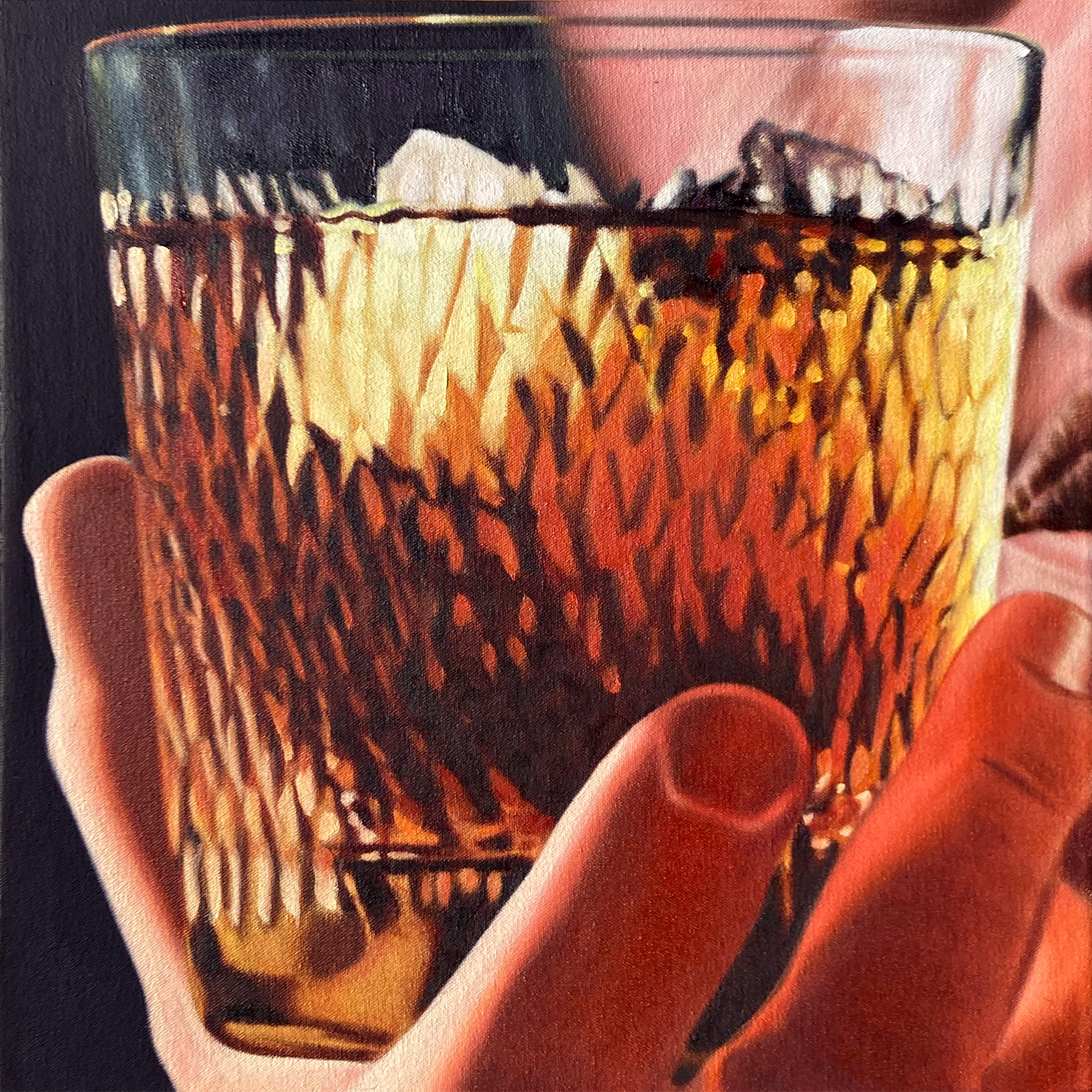 Better, 16 x 16 in, oil on canvas mounted on panel, 2023