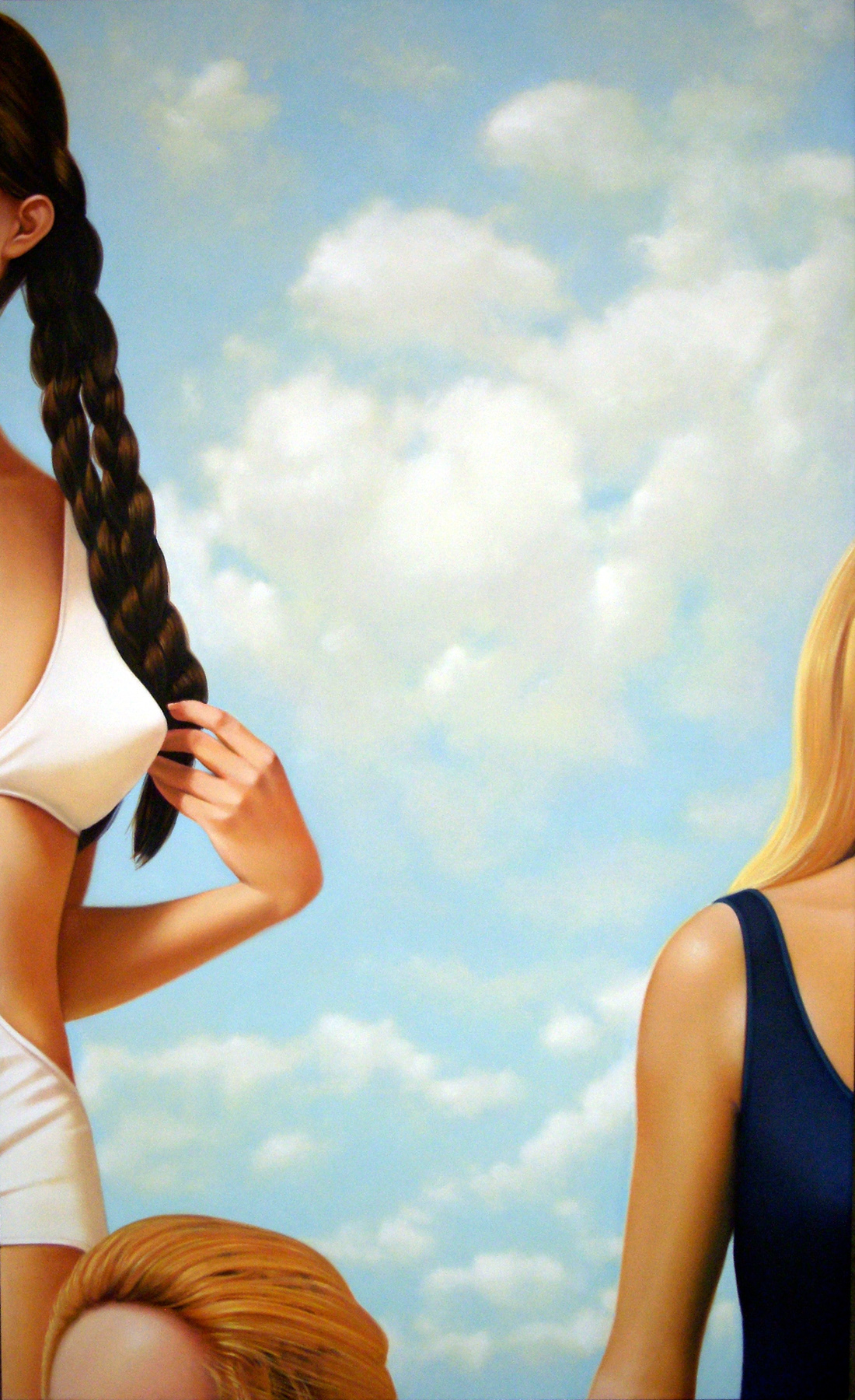 Sun and Swim , 72 x 44 in, oil on canvas, 2013