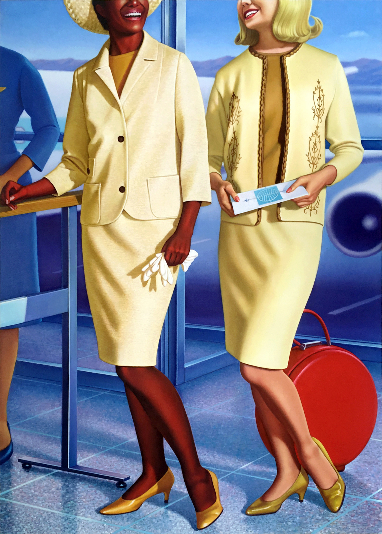 First Class, 84 x 60 in, oil on canvas, 2016