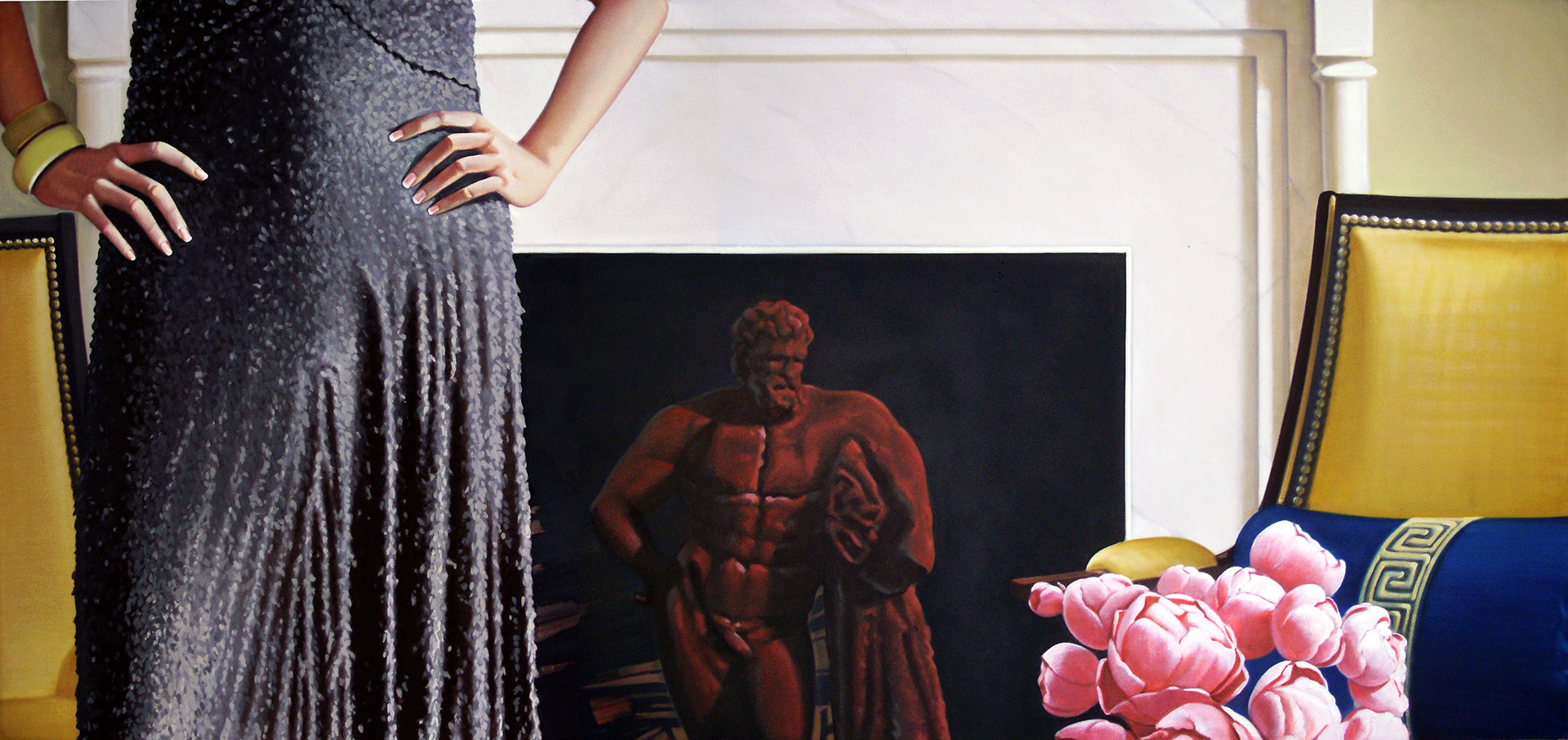 The Connoisseur, 34 x 72 in, oil on canvas, 2007