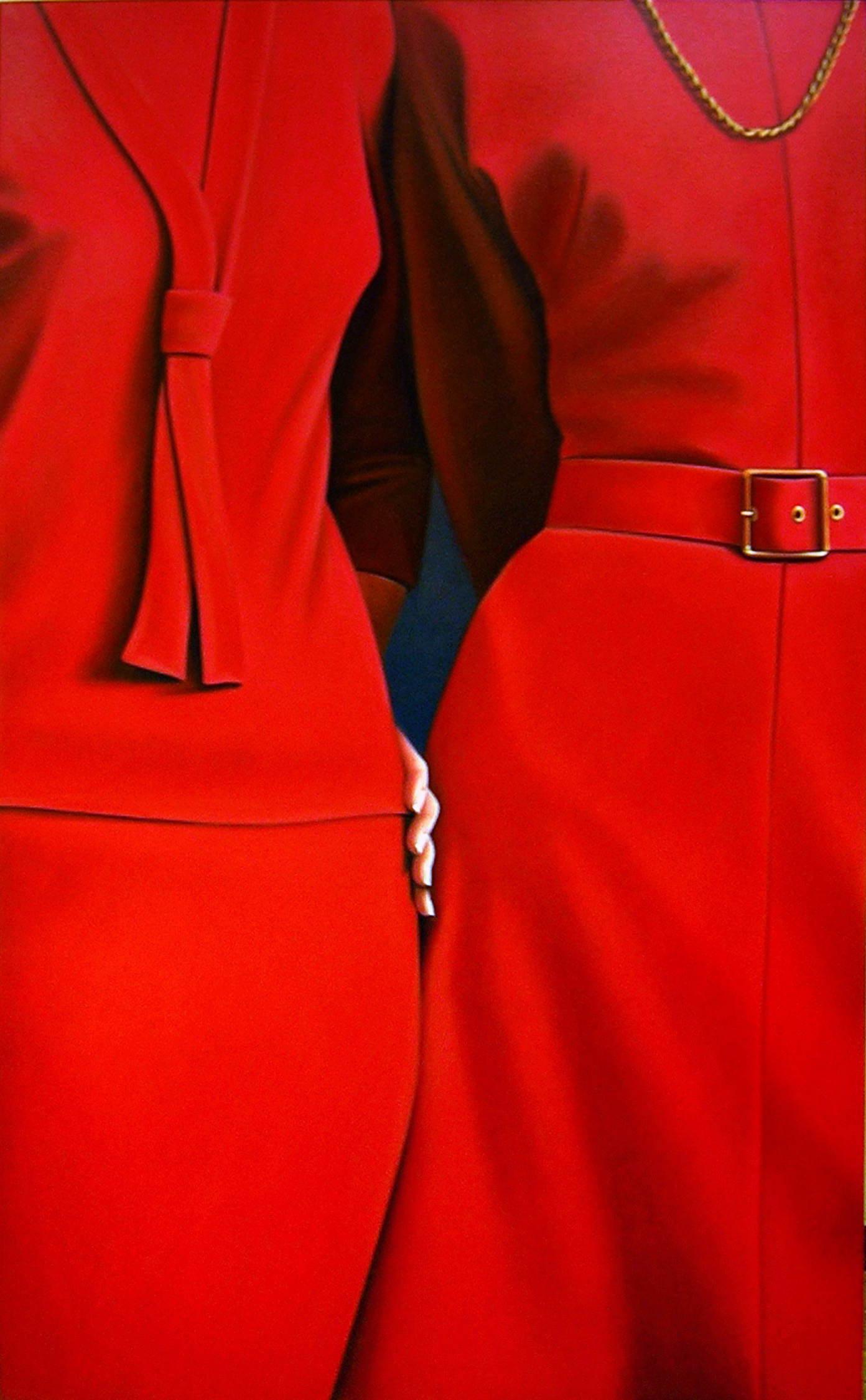 A Blaze of Glory, Flame Red Double Knit , 89 x 55 in, oil on canvas, 2005