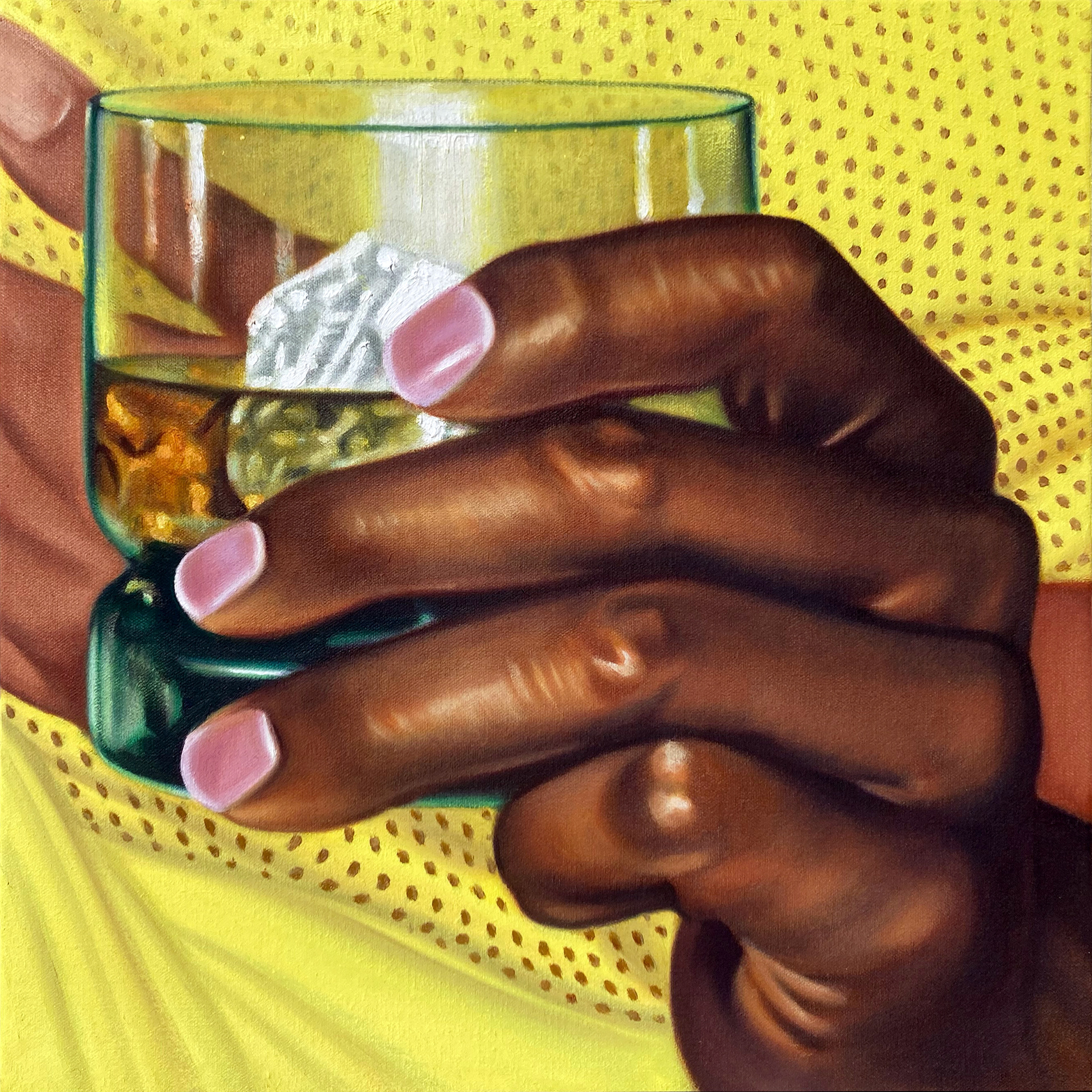 Looking Good, 16 x 16 in, oil on canvas mounted on panel, 2023
