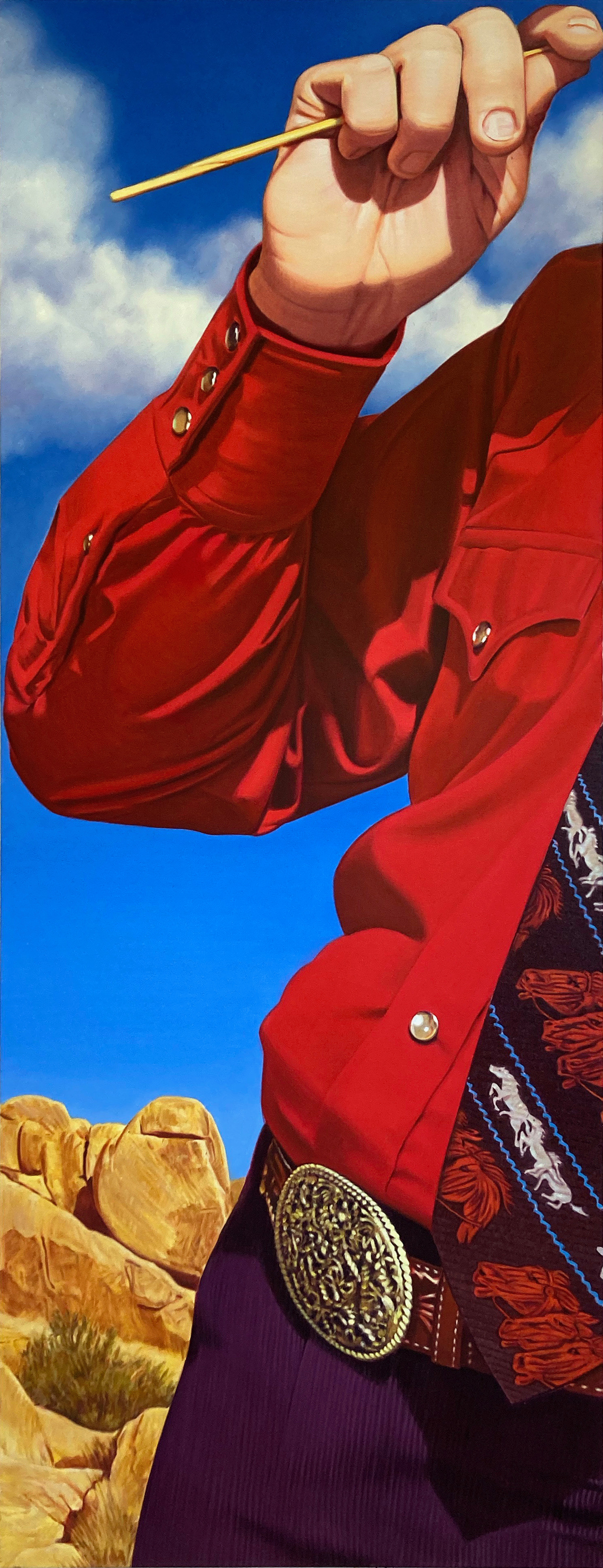 Western Style, 84 x 32 in, oil on canvas, 2021