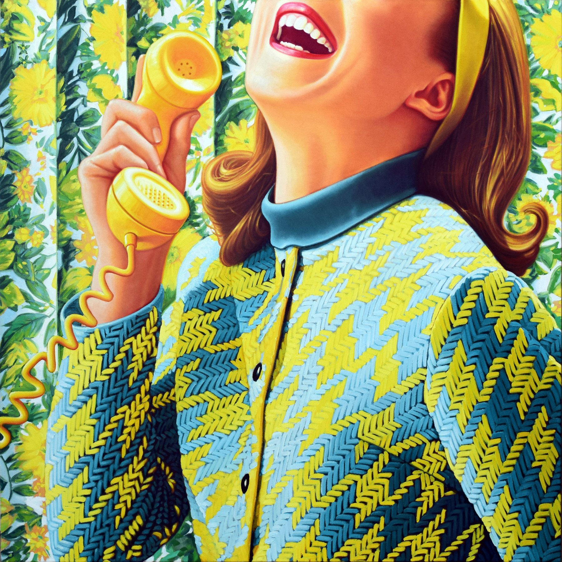 Good News, 48 x 48 in, oil on canvas, 2016