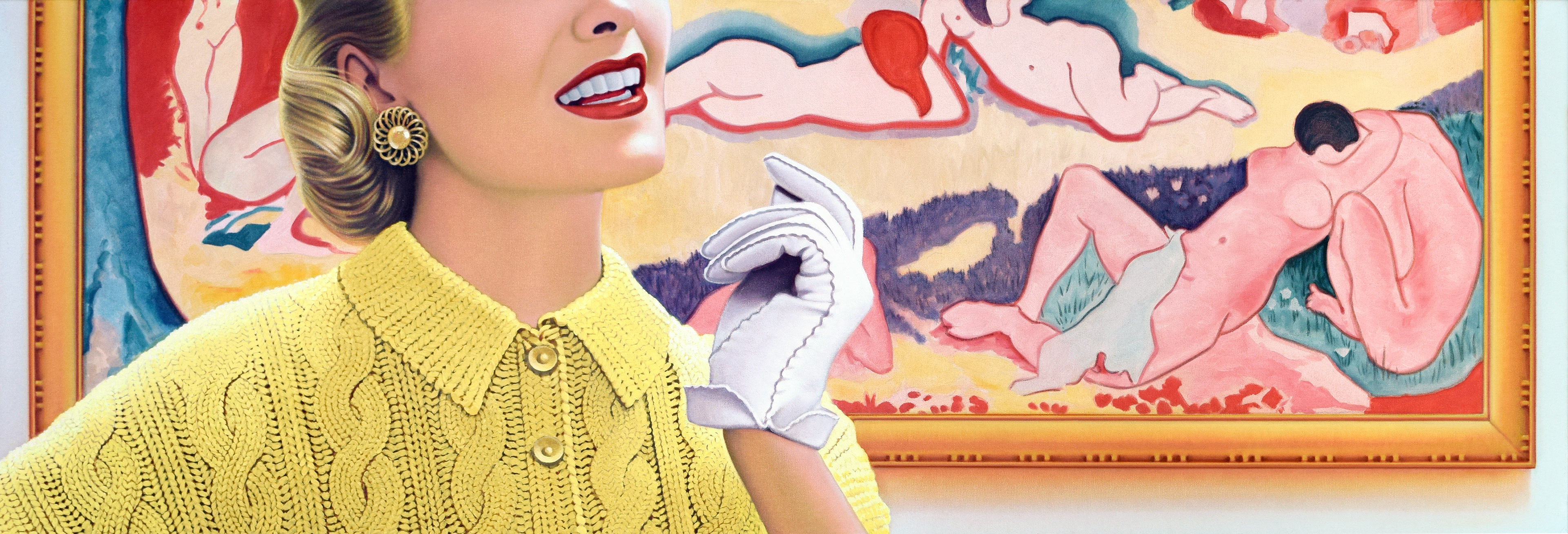 Le Bonheur de Vivre, 24 x 72 in, oil on canvas, 2017
