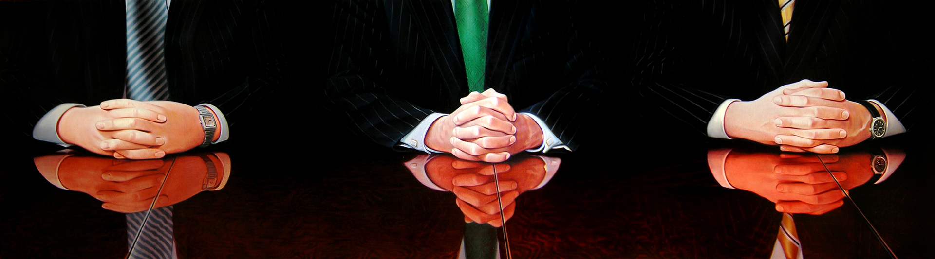 Board of Directors, 40 x 144 in, oil on canvas, 2006