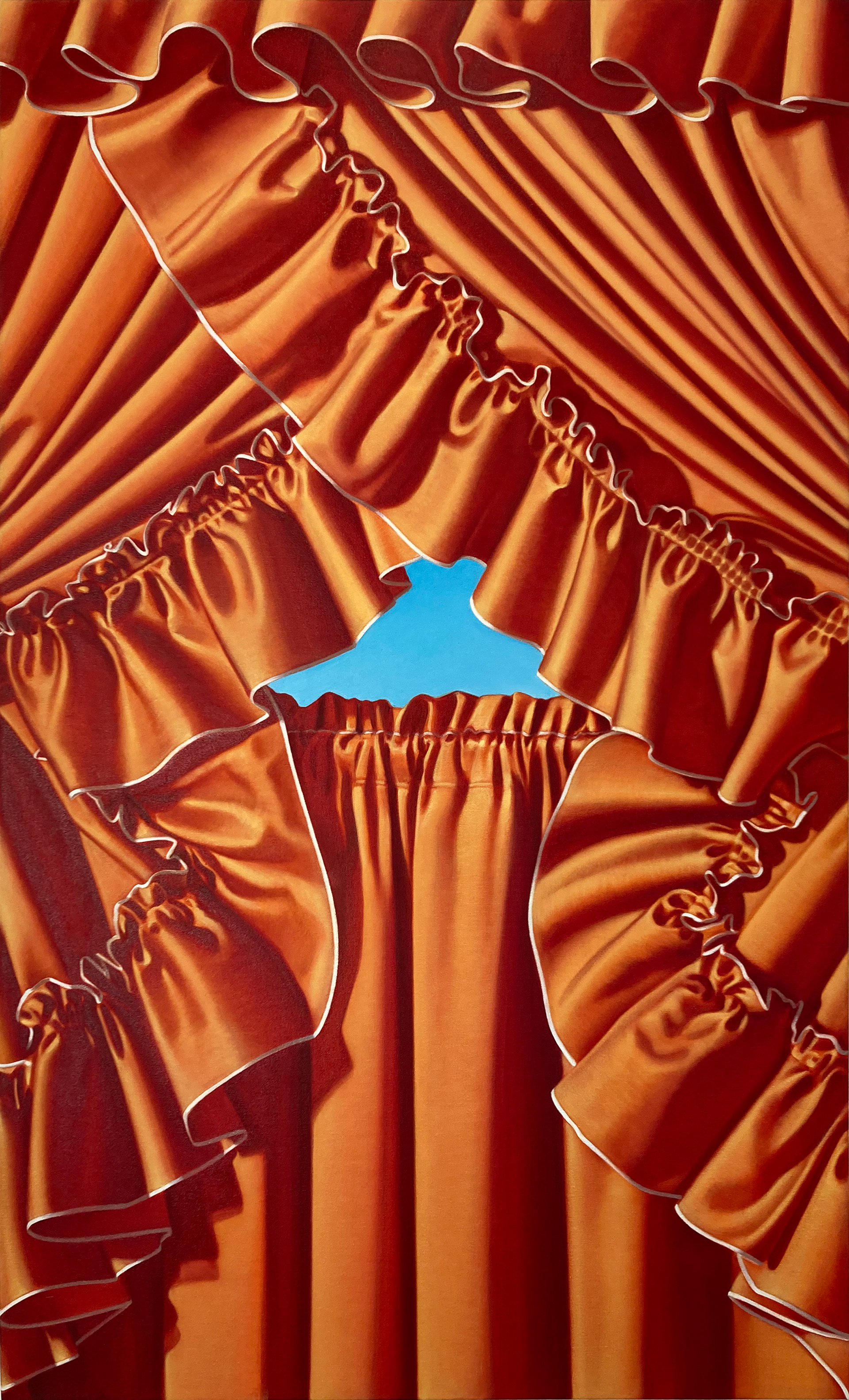 Ruffled, 60 x 36 in, oil on canvas, 2022