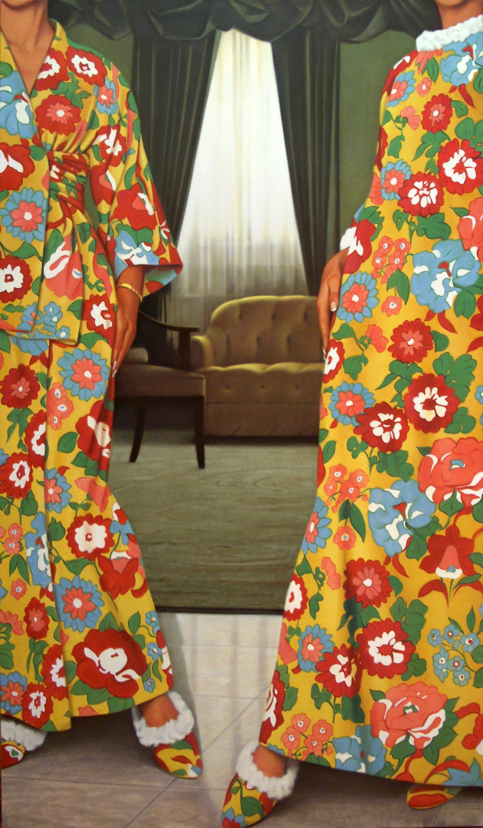 Floral Frou Frou, 96 x 56 in, oil on canvas, 2007