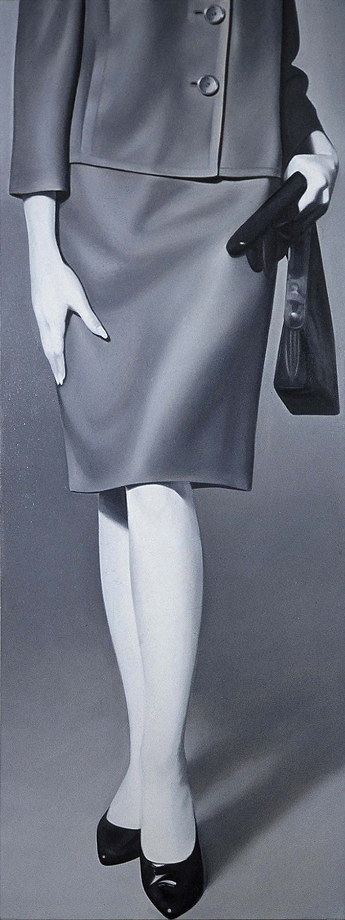 Proper Fit, 72 x 27 in, oil on canvas, 2002