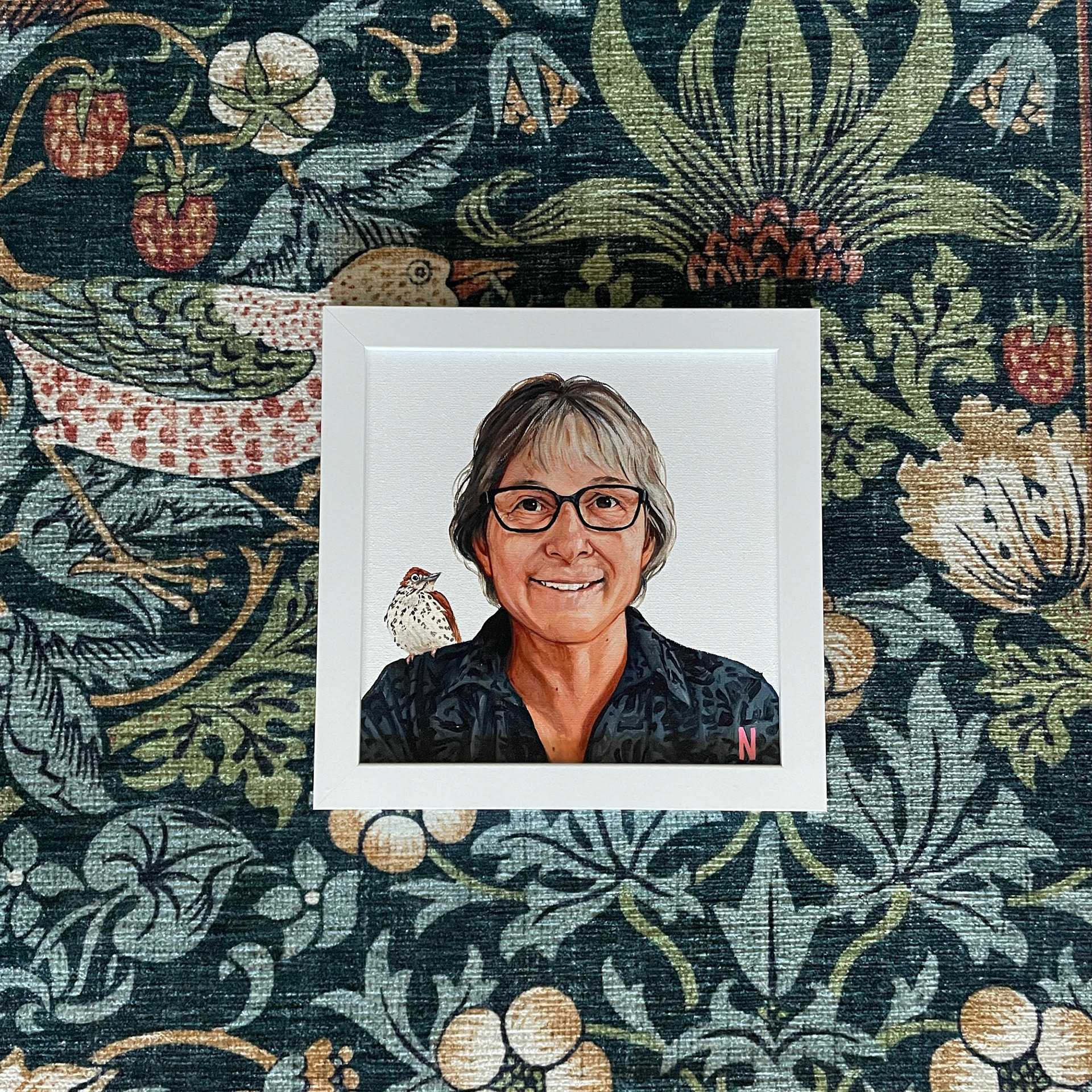 Mama Gray, oil on canvas, 8"x8"