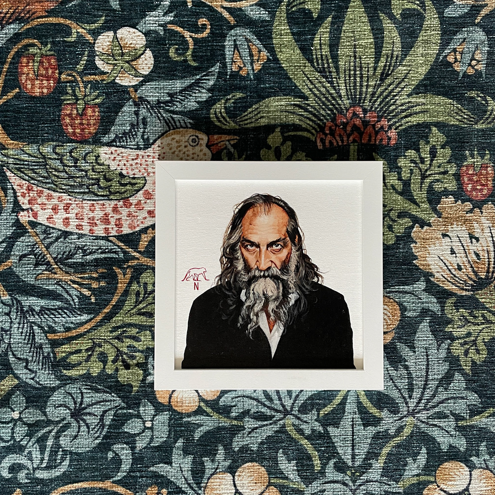 Warren Ellis, oil on canvas, 8"x8"