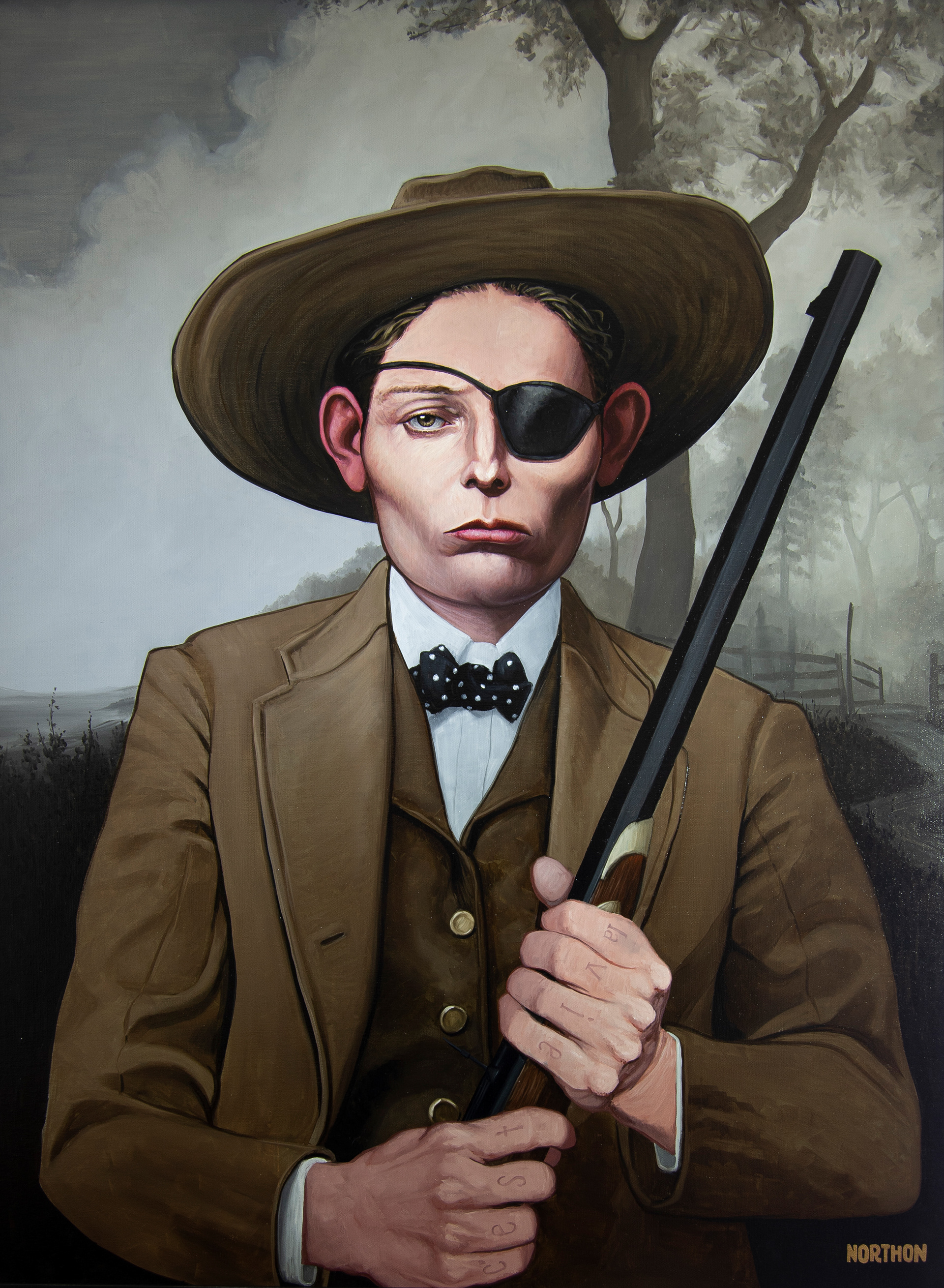 One-Eyed Charley Parkhurst, for the Overland Restaurant, Gardnerville, Nevada