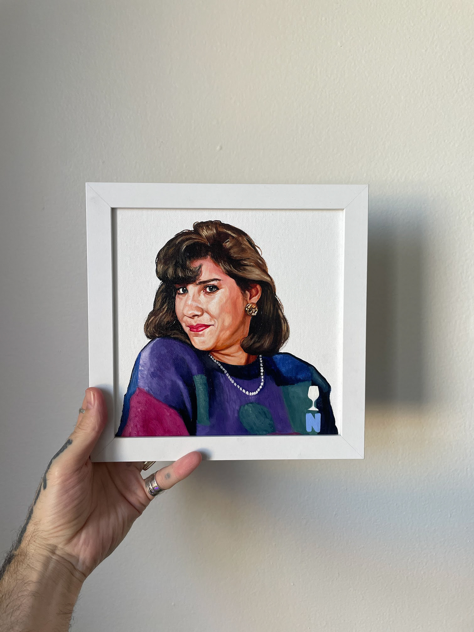 Susan, oil on canvas, 8"x8"