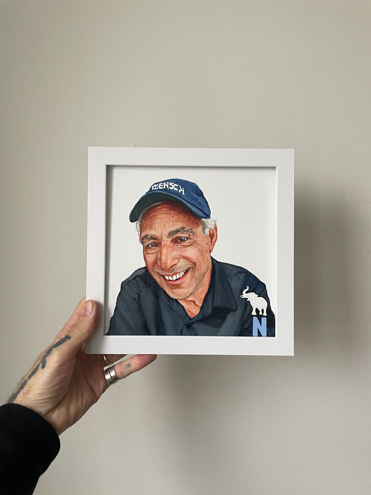 David Porush, oil on canvas, 8"x8"