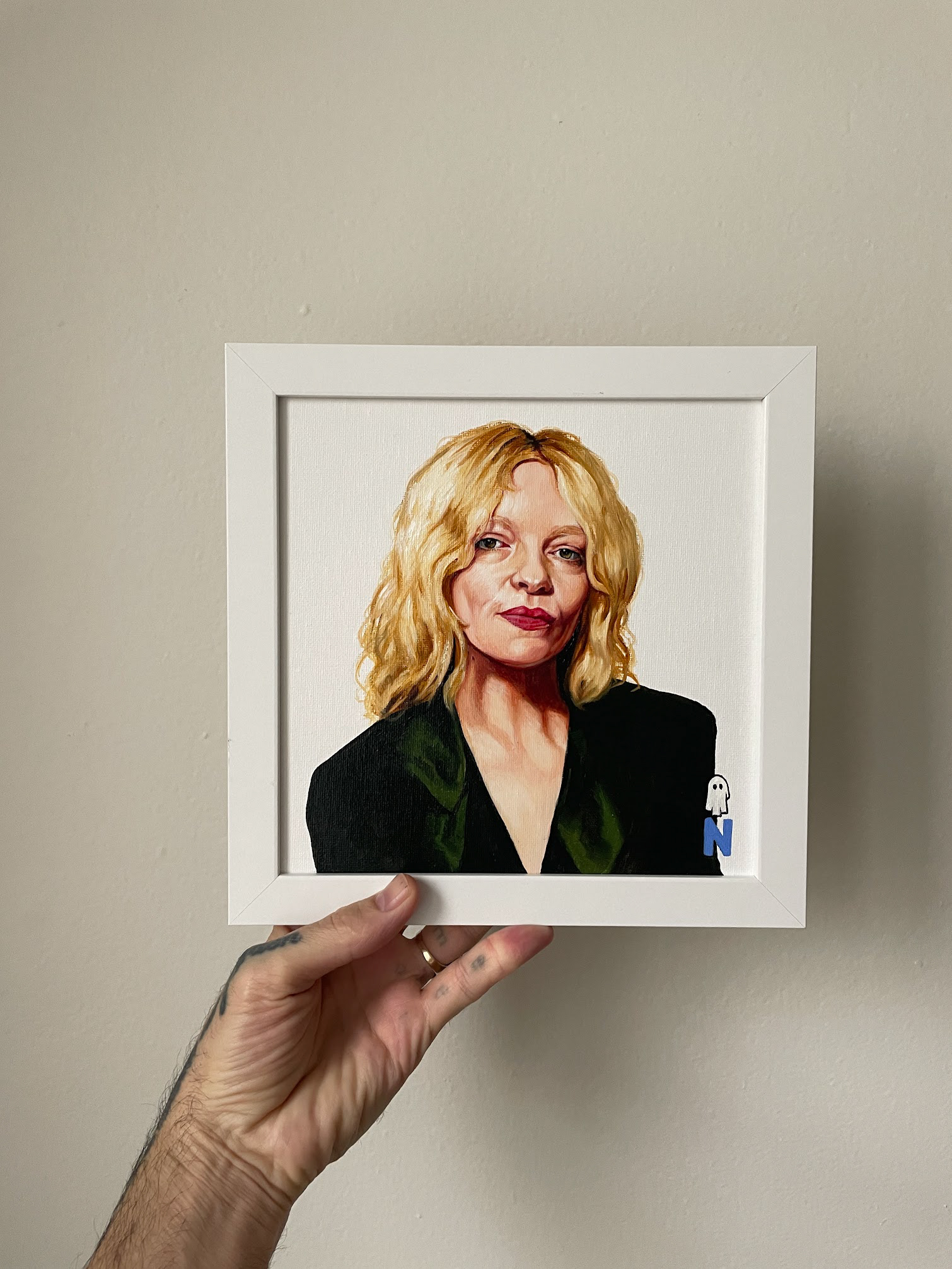 Jessica Pratt, oil on canvas, 8"x8"