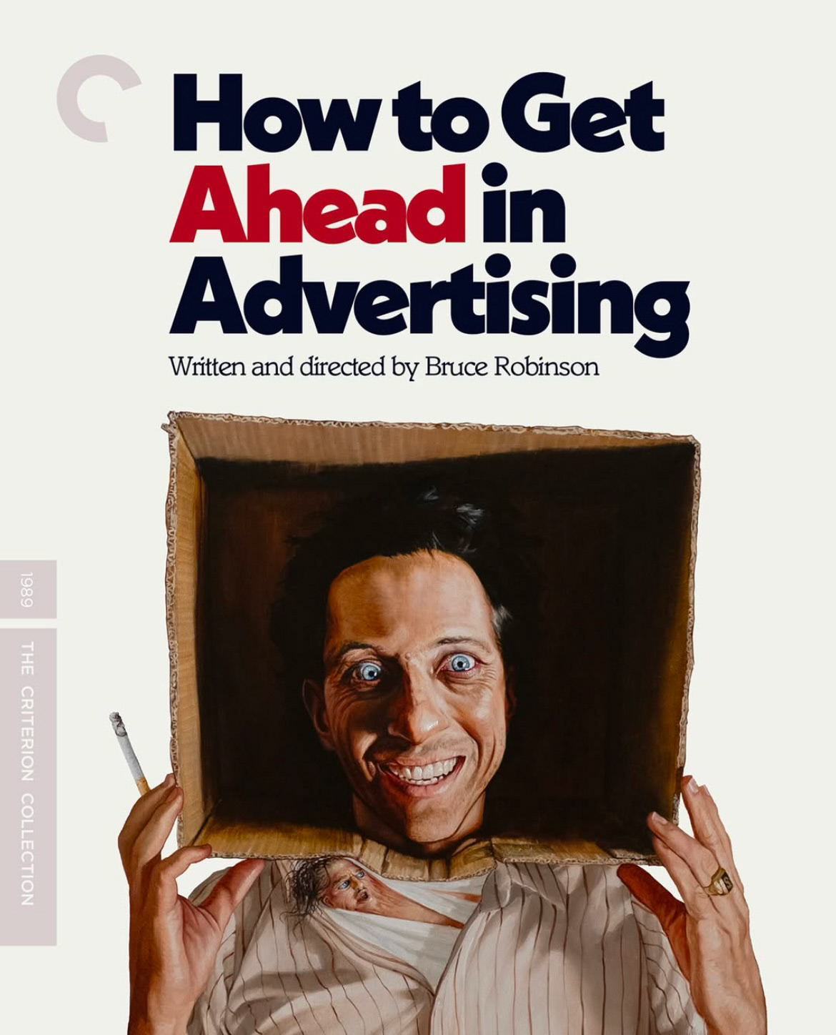 Richard E. Grant for the cover of the Criterion Collection's release of 'How to Get Ahead in Advertising'