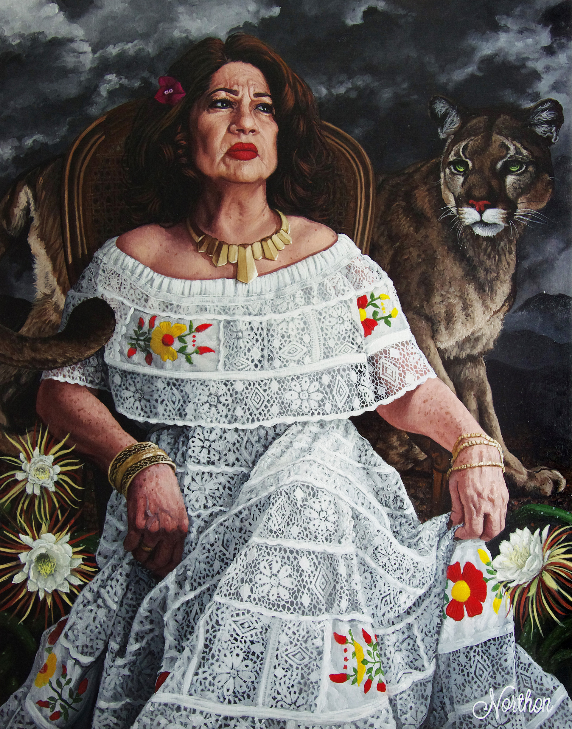 "Margarita Esparza Cordova" oil on canvas, 28"x22" inches