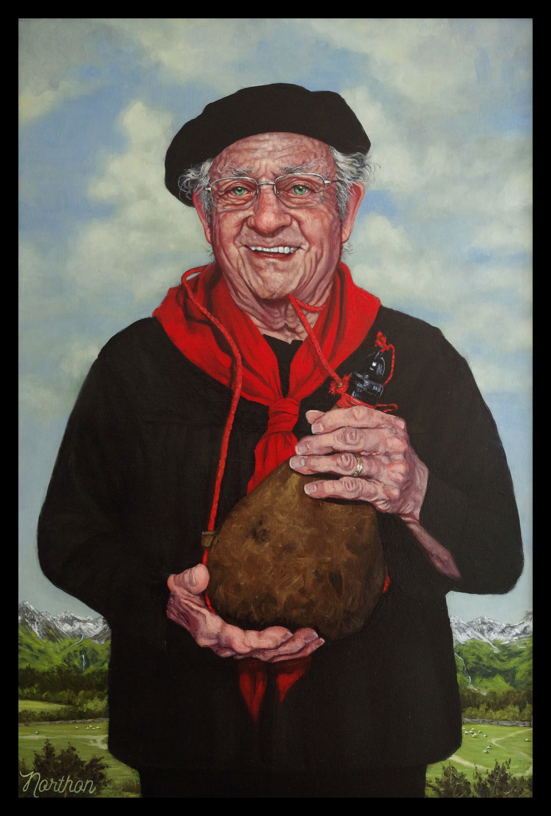 "Louis Erreguible", oil on canvas, 28"x22" inches