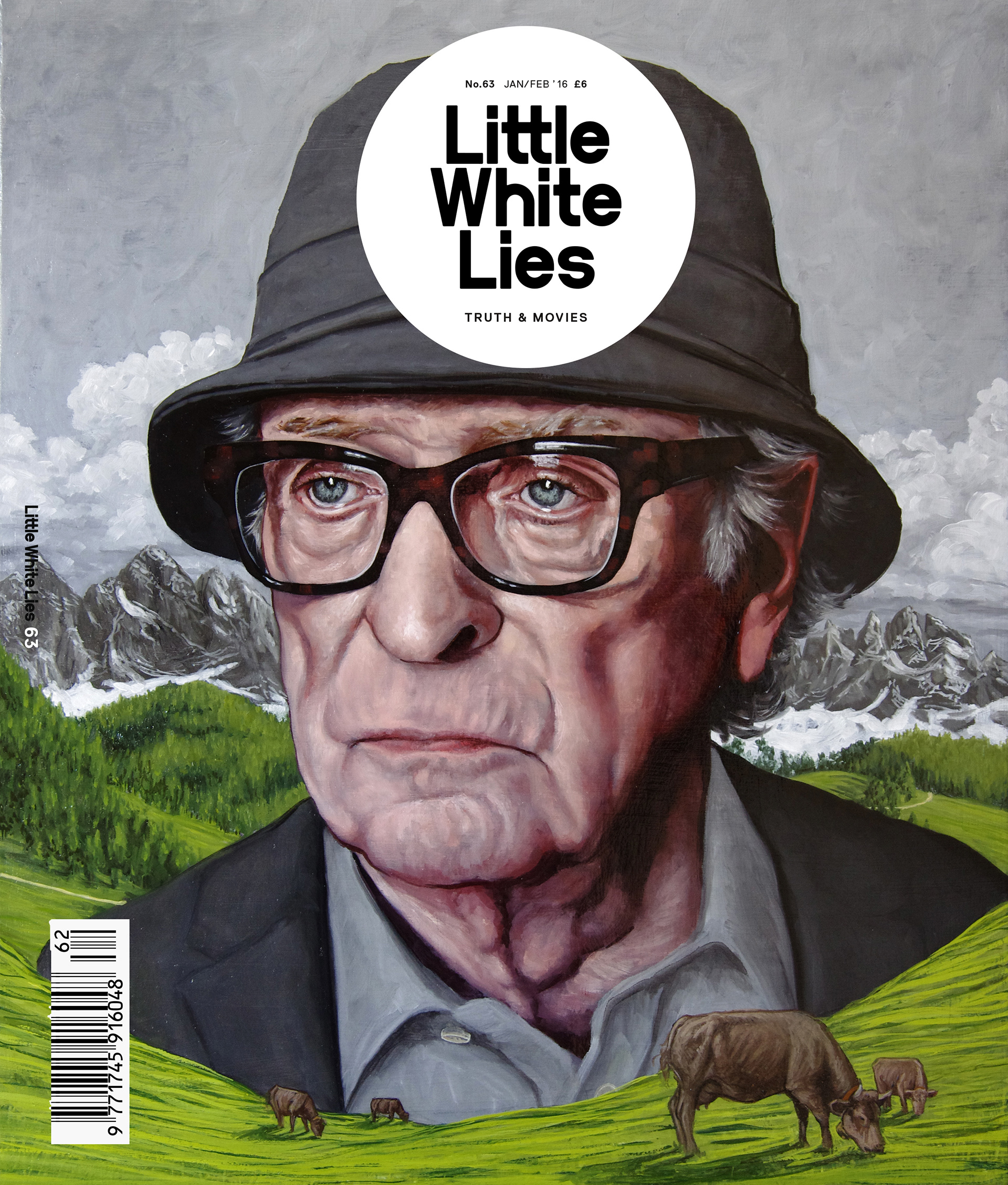 Michael Caine from the film 'Youth', for the cover of Little White Lies Magazine