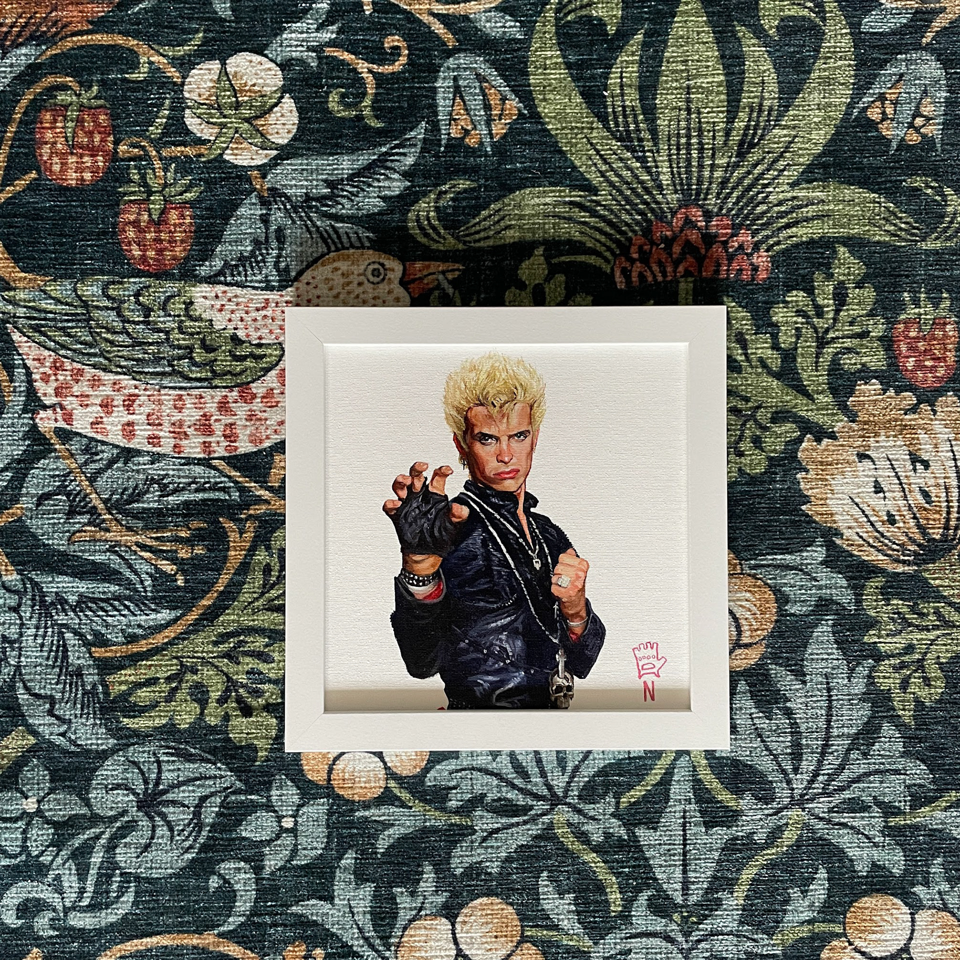 Billy Idol, oil on canvas, 8"x8"