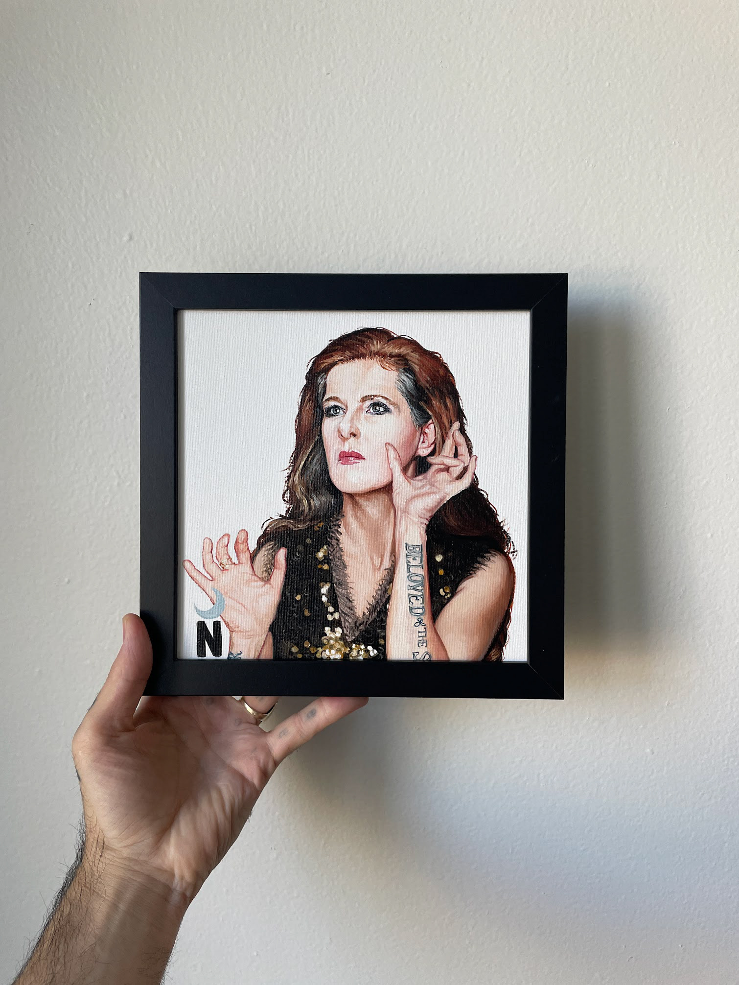 Neko Case, oil on canvas, 8"x8"