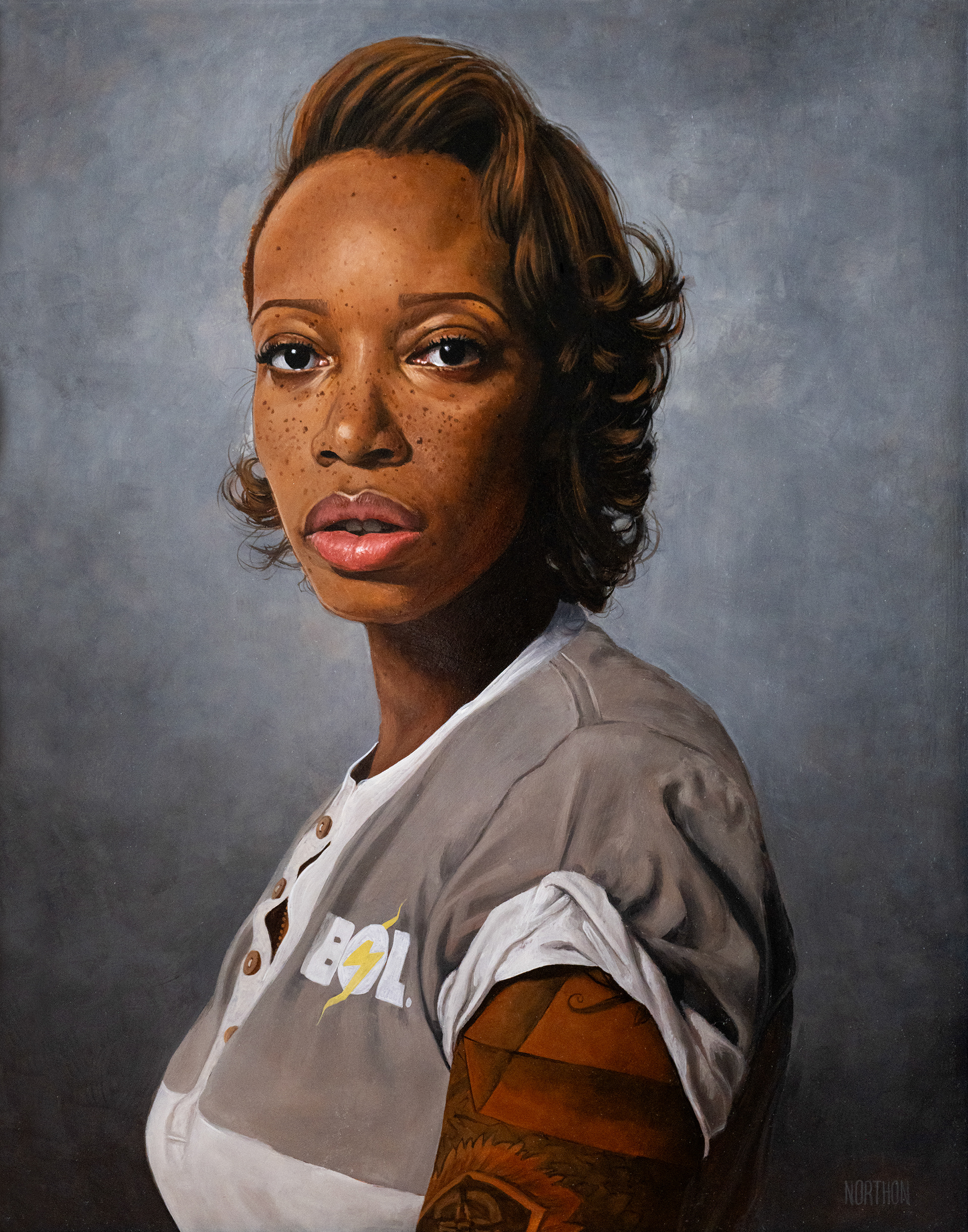 "Charlie Ward", oil on panel, 28"x22" inches