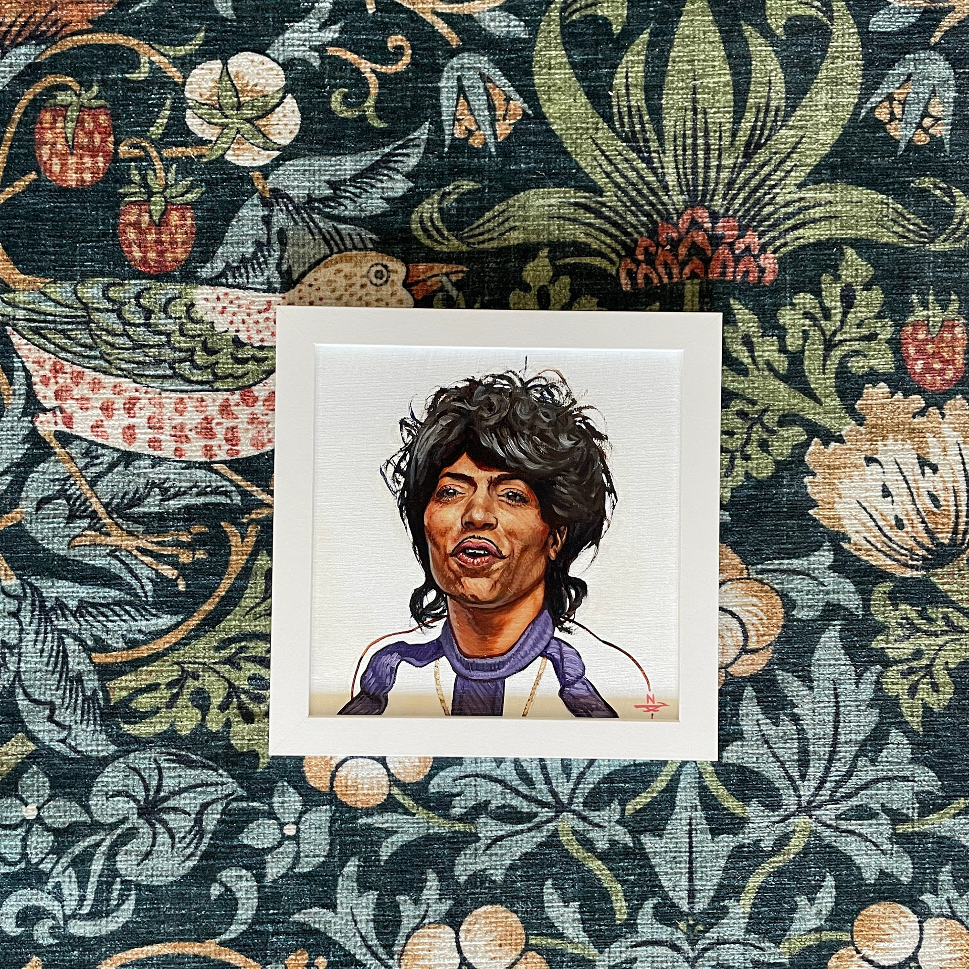 Little Richard, oil on canvas, 8"x8"
